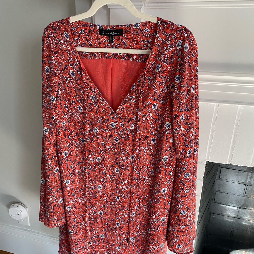 Long Sleeve Floral Print Dress